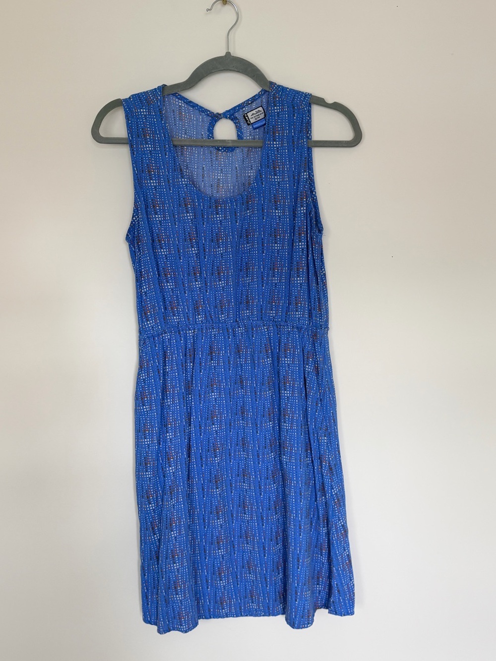 KAVU Dress Keyhole Back Mosaic Print Sz M